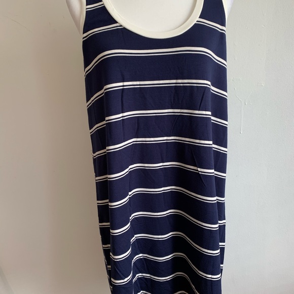 BB Dakota Navy and Cream Stripped Tank Dress - Picture 7 of 7